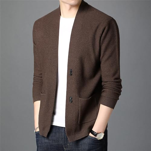 Men Open Front Cardigan Sweater with Pockets Shawl Collar Open Front Cardigan Slim Fit Knitwear Cardigan Sweater3