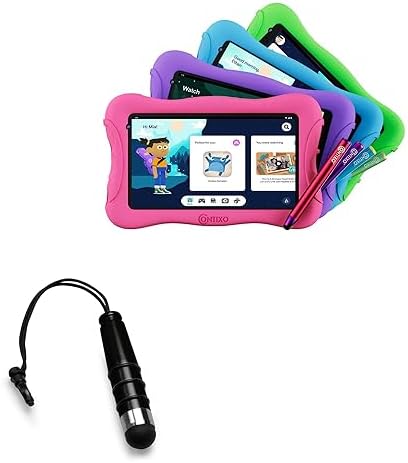 BoxWave Stylus Pen Compatible with Contixo V10+ (7 in) - mini Capacitive Stylus, Small Rubber Tip Capacitive Stylus Pen - Jet Black image 2
