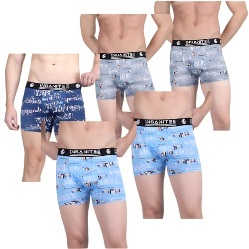 Image of Men's Nylon Stretch Printed Trunk | Ultra-Soft, Breathable Innerwear for Men | Stylish & Supportive Fit