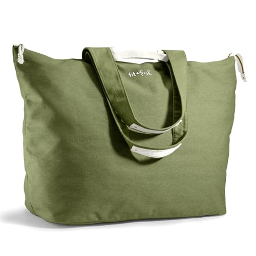 Fit & Fresh Large Beach Bag for Women - Extra Large Travel Tote W...