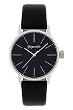 Gigandet Damenuhr Minimalism Quarz Analog mit Lederarmband schwarz G43-002