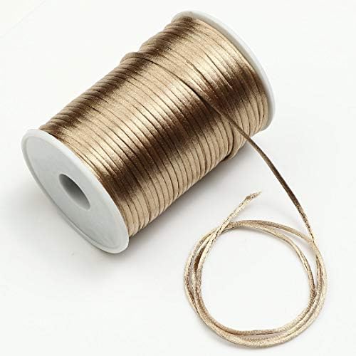 Angel Malone 10 Mtrs. X 2mm Premium Quality Kumihimo Rattail Satin Cord Jewellery Making - UK Seller (Black)