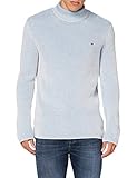 Tommy Jeans Branding Tommy Jeans Herren TJM HIGH Mock Sweater Pullover, Silbergrau Htr, Small