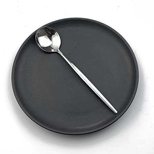 BRIIEC 12-Piece Mini Dessert Spoons Set Stainless Steel Mirror Polished Flatware Utensils - Great for ice cream cakes 7.3 inches