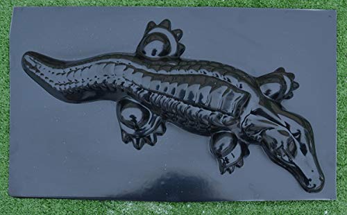 Concrete Mold DIY Casting Crocodile DECORATIV Concrete Gator Garden Mold Statue Alligator (#A07)