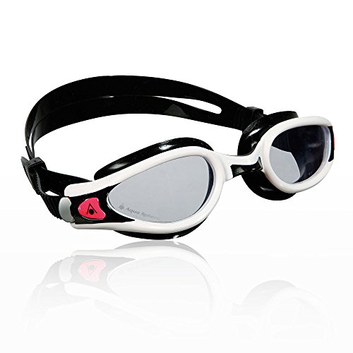 Aqua Sphere Kaiman Exo Lady Swimming Goggles with Clear Lens, White/Black