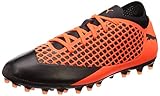 Puma Future 2.4 MG Jr - Scarpe da Calcio Unisex Bambini, Nero (Puma Black-Shocking Orange 02), 37 EU