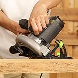 GALAX PRO 1400W Circular Saws, Max 6000 RPM Pure Copper Motor Electric Saws, Adjustable Cutting Depth and Angle: 62mm(90 °)-48mm(45 °), Dust Collection System and 185mm Saw Blade - Image 8