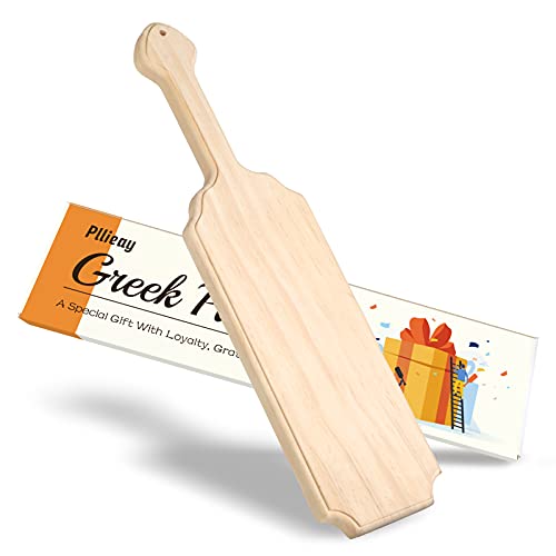 Pllieay 17 Inch Unfinished Wooden Paddle, Greek Fraternity Paddle, Solid Pine Wood Paddle, Wooden Frat Paddle, Natural Color Craft Wood Ideal for DIY Home Decoration