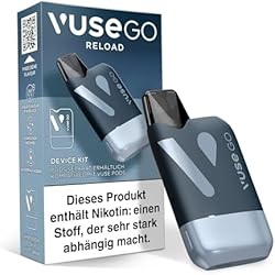 Vuse Go Reload Pen Starter Sets, Kompakte Vape mit USB-C Kompatibilitt,  ergonomisches Design, mit nur einem Device, Pod System, Keine einweg ePod  Caps enthalten, Farbe: Schwarz