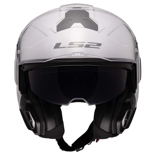 Image of LS2 Helmets Advant II Modular Motorcycle Helmet W /SunShield (Gloss Jeans Gray - X-Small)