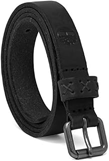 Timberland Women's Casual Leather Belt, Black (Skinny), Small (28-32)