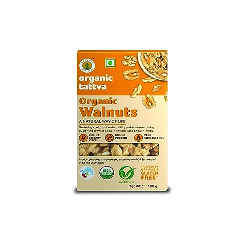 Image of Organic Tattva 'Walnuts /Akrot', Naturally Processed, No Artificial Additives (400 Grams(Pack of 4))