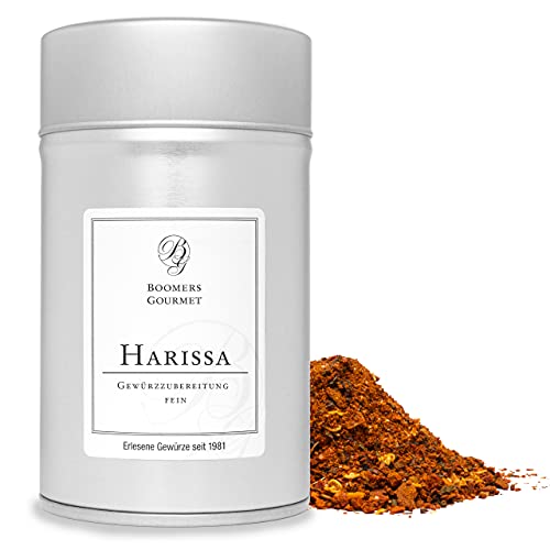 Boomers Gourmet - Harissa Gewürzmischung feines Pulver, Nordafrikanisches Harissa Gewürz - Gewürzdose 11,5 cm - 110 g Cover