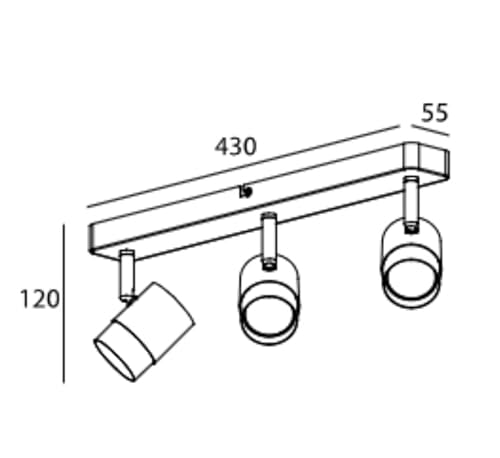 CGC Lighting ORIO - Faretto da soffitto regolabile...