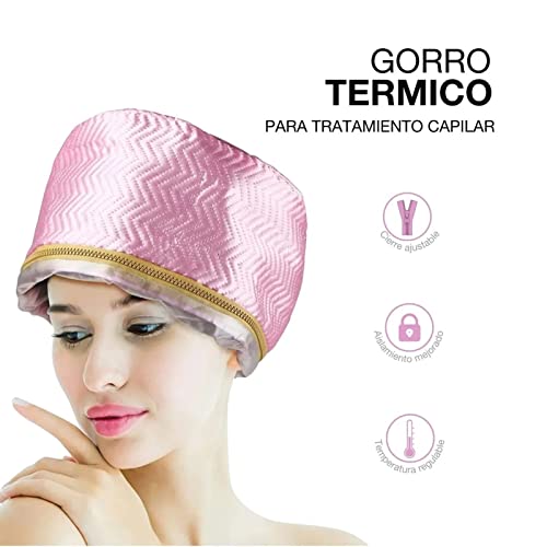 Touca Térmica para Condicionamento Profundo, Touca de Tratamento Térmico Capilar 3 Marchas Temperatu