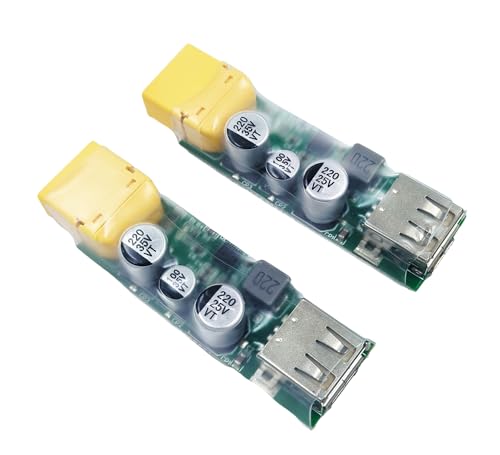 2PACK 3S-6S XT60 to USB Fast Charging Converter Support 3S-6S Lipo Battery,45W Lipo Battery Charger USB Fast Charging Converter,Max Fast Charge Adapter for RC Racing Drone