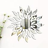 Seguro, impermeable y extraíble: la decoración de pared acrílica no es tóxica, es ecológica, no es frágil y es resistente a la corrosión. Es fácil de operar y no dejará daños ni residuos en la pared. La etiqueta de la pared tiene una superficie reflectante de espejo, que no es destructiva. La decoración de la pared del espejo es fácil de aplicar a la pared, cualquier superficie seca / plana de los muebles. ,