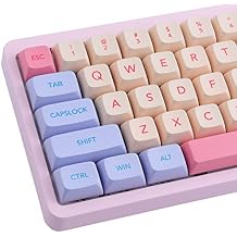 Hyekit Marshmallow Keycaps - 132 Keys, Dye-Sublimation, Cute Design, XDA Profile, Cherry Gateron MX Switch Compatible