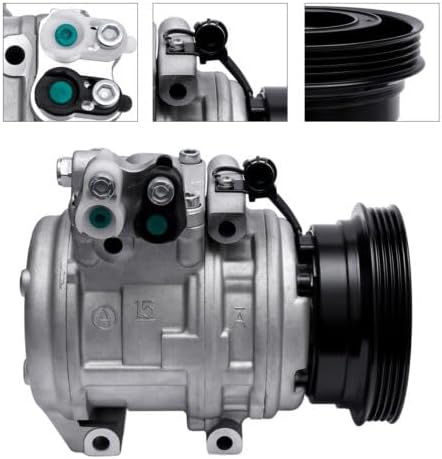 MOCHAG A/C Compressor with Clutch Compatible with Hyundai Tucson 2005-2006 & Kia Sportage Spectra 2004-2007, 977012d700, 977012f100 Strong Cooling Automotive Parts