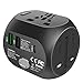 Adaptateur de Voyage Universel avec 2 Ports USB et 1 Port Type C US/EU/UK/AU Chargeur Multifonction pour Plus de 180 Pays