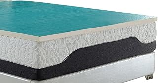 AC Pacific Nidra Collection 2" King Latex Foam Mattress Topper with Cool Gel