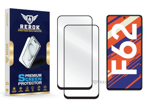 Image of Gorilla Tempered Glass Screen Protector Compatible with Samsung Galaxy F62 [Pack of 2] | Edge-to-Edge, Bubble-Free, Case Friendly, Easy Installation Kit