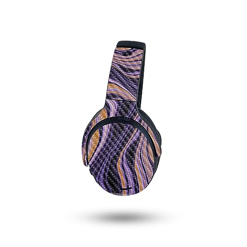 Image of MightySkins Carbon Fiber Skin Compatible with Skullcandy Crusher ANC 2 - Purple Jewel | Protective, Durable Textured Carbon Fiber Finish | Easy to Apply