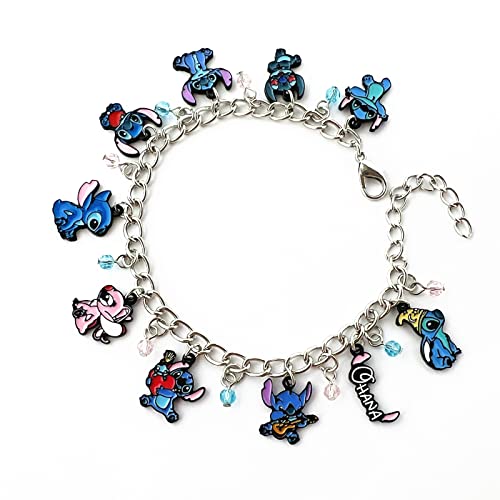 Stitch Bracelet Ohana Means Family Anime Cartoon Charm Bracelet Gifts For Women Girl #TOP3