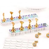 2 Set Nail Stands, Upgraded Aurora Nail Stand for Press Ons, Thickened Wavy Fake Nail Holder for Painting, Nail Display Stand Nail Hand Practice Magnetic Nail Art Tools w/ 100Pcs Double-sided Tape
