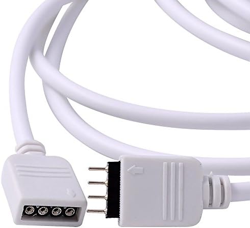 Coolwest Przedłużający Kabel Do Led Rgb Strip 4-Pinowy, Łącznik, Odpowiedni Do Listwy Led Rgb [Wielorazowy], 2-Pak