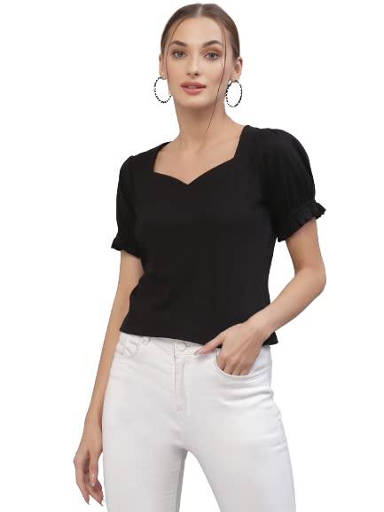 style quotient Women Solid White Cotton Knit Smart Casual Top-picture-10
