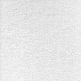 Solid White Anti-Pill Premium Fleece Fabric (Medium Weight) by The Yard