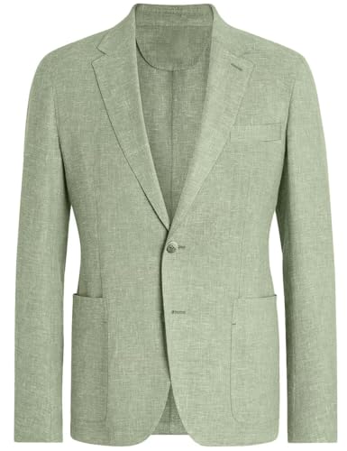Men's Linen Suit Jacket Slim Fit Lightweight Suit Blazer Sports Coats Suits for Wedding Prom Party