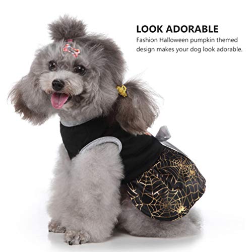 POPETPOP Cachorro Vestido de Halloween - Tema de Halloween Filhote de Cachorro Vestido de AbÃ³bora C