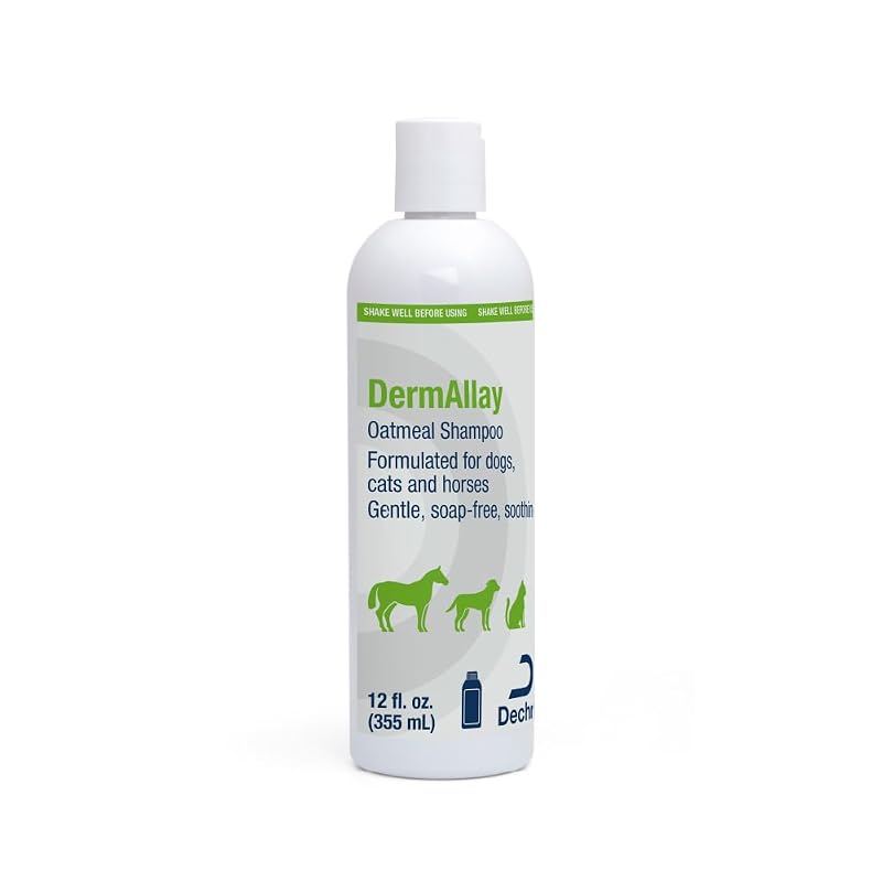 DermAllay Shampoo de Aveia sem Sabão para Cães, Gatos e Cavalos, 355 mL