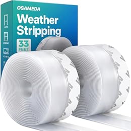 OSAMEDA Weather Stripping Door Seal - Draft Stopper for Windows Doors, 33Ft