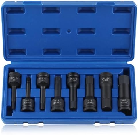 MIXPOWER 1/2" Drive Master Impact Hex Bit Set, Hex Driver, 20-Piece 1/2 ...