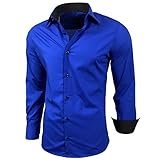blauer anzug gelbe krawatte Freizeit/Business Hemd in den Größen S bis 6XL (SLIM-FIT)