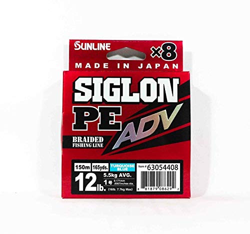Sunline Blue Siglon PE ADV Azul 12 Libras 165 Yardas, Unisex, 165yd 12lb