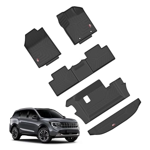 Image of GFX Car Floor Mats | Premium Life Long Foot & Trunk Mat | Compatible with XUV-7X0 (2026 Onwards) Manual (6 Seater)| Waterproof, Anti-Slip, All-Weather, Durable & Easy to Clean Mats