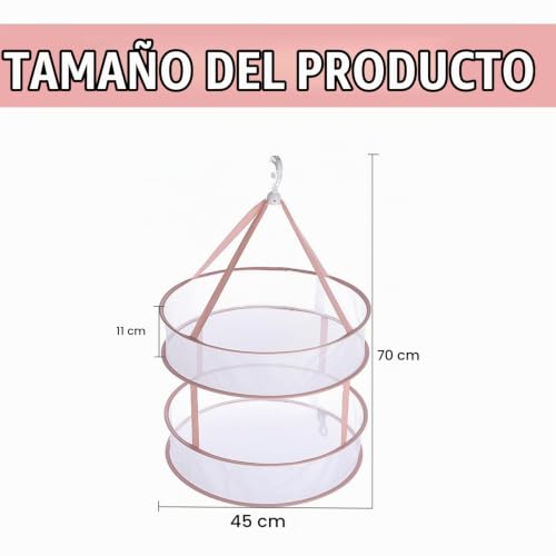 Miniatura 2 de Xiruiubao Red Secado Hierbas,Malla Secado Red De Secado Doble,Rejilla De Secado Plegable Multifuncional Anti-Distorsión,Drying Rack Para Secar Hierbas, Plantas, Flores, Carne, Pescado, Suéteres