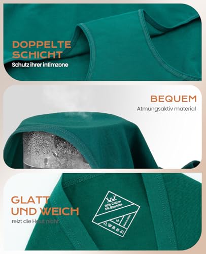 Ruixue Unterhosen Damen Baumwolle, 5er Pack Hohe Taille Unterwäsche Frauen Slips Damen Stretch Panties, Bequeme Slips Damen, Atmungsaktiv Panties