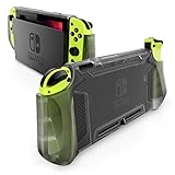 Mumba Dockable Case Compatible for Nintendo Switch, [Blade Series] TPU Grip Protective Cover Case with Ergonomic Design and Comfort Grip (FrostBlack)