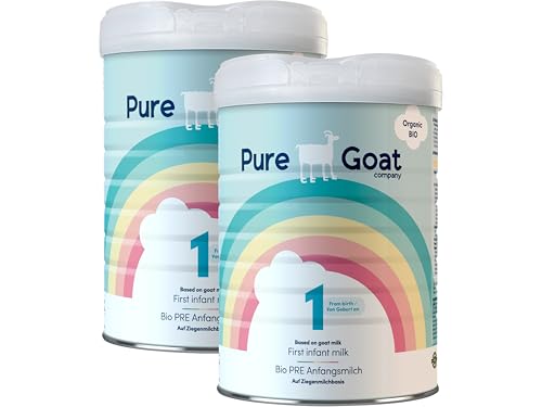 Image of Pure Goat Company Organic Infant Formula Stage 1 (0–6 Months) | Made with Full-Cream Goat’s Milk | GOS Fibres, DHA & ARA | Palm Oil & Soy Free | Organic Certified Baby Milk Powder – 800g (Pack of 2)