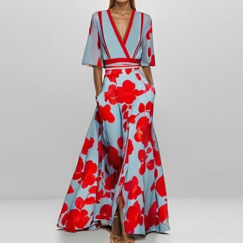 Robe longue d'été fluide camouflant la taille avec style