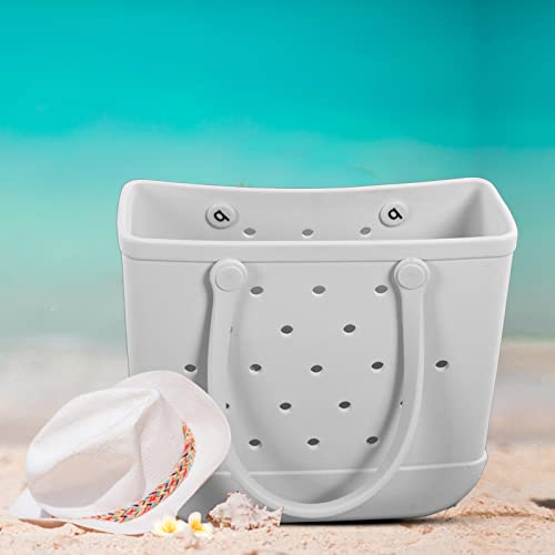 Bolsas de praia de borracha para mulheres, sacola lavável de grandes dimensões, bolsas de viagem por