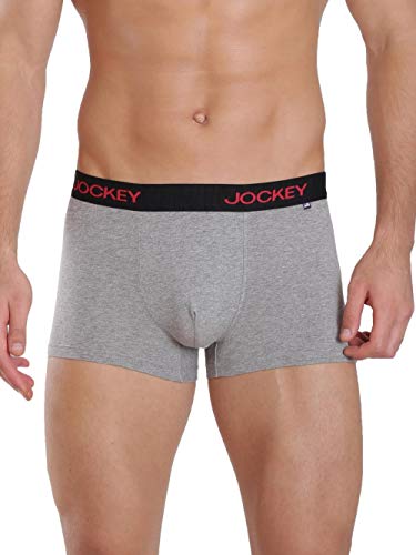 Jockey US60 Men's Super Combed Cotton Elastane Stretch Solid Trunk with Ultrasoft Waistband