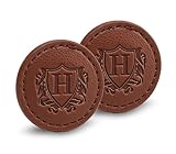 CybGene Golf Ball Markers (Tan, Set of 2) - Golf Gifts for Men - Golf Accessories Leather Golf Markers - H