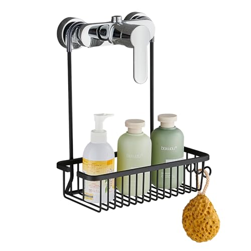 MAMHUN Etagere Douche a Suspendre, Noir Etagere Douche sans Percage, Etagere Salle De Bain Pour le gel Douche et le Shampooing 